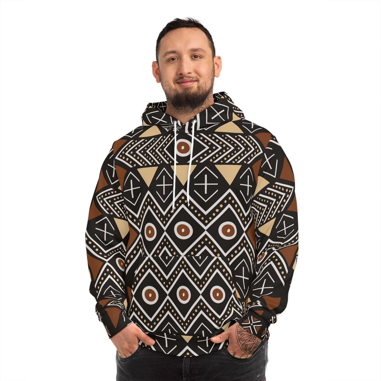 Bogolan African Motif "Public Victory" Hoodie